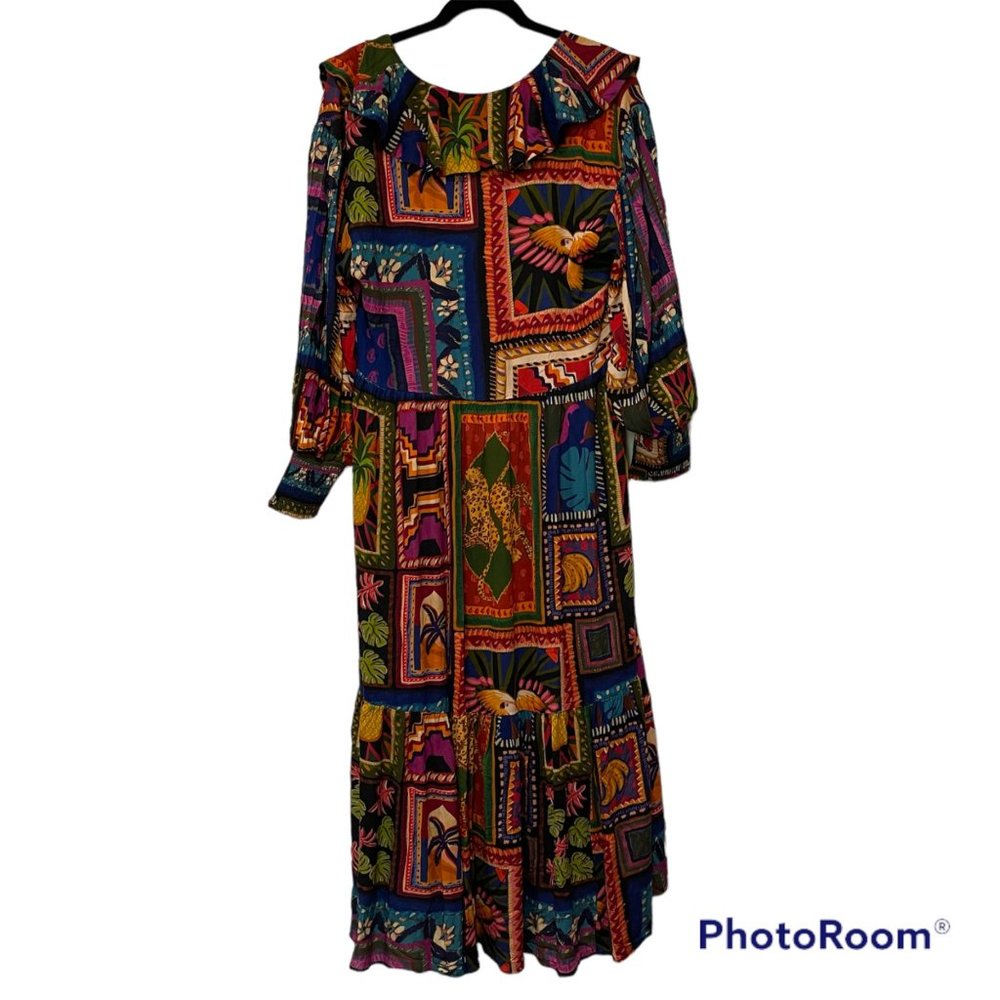 FARM Rio Multicolor Patterned Midi Dress - Picture 8 of 8